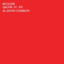 #EC252B - Alizarin Crimson Color Image