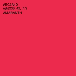 #EC2A4D - Amaranth Color Image