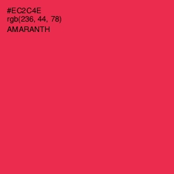 #EC2C4E - Amaranth Color Image