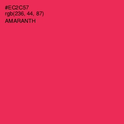 #EC2C57 - Amaranth Color Image