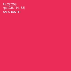 #EC2C58 - Amaranth Color Image