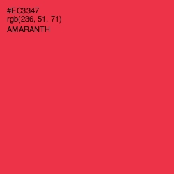 #EC3347 - Amaranth Color Image