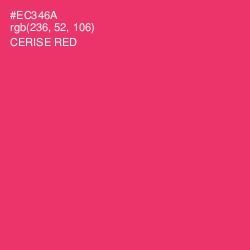 #EC346A - Cerise Red Color Image