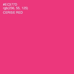 #EC377D - Cerise Red Color Image