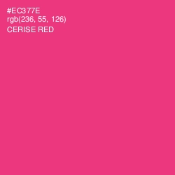 #EC377E - Cerise Red Color Image