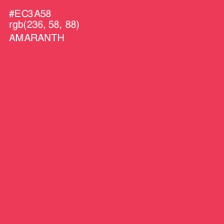 #EC3A58 - Amaranth Color Image