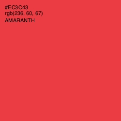 #EC3C43 - Amaranth Color Image