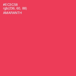 #EC3C58 - Amaranth Color Image