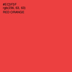 #EC3F3F - Red Orange Color Image