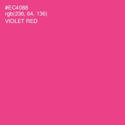 #EC4088 - Violet Red Color Image