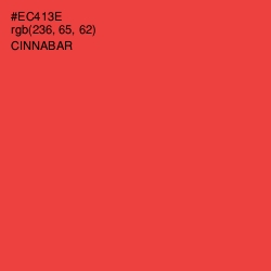 #EC413E - Cinnabar Color Image