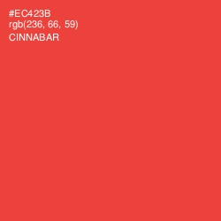 #EC423B - Cinnabar Color Image