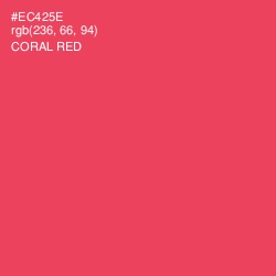 #EC425E - Coral Red Color Image