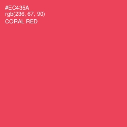 #EC435A - Coral Red Color Image