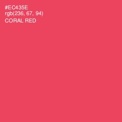 #EC435E - Coral Red Color Image