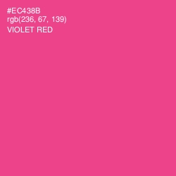 #EC438B - Violet Red Color Image