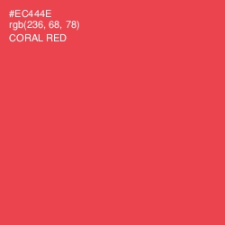 #EC444E - Coral Red Color Image