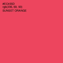 #EC455D - Sunset Orange Color Image