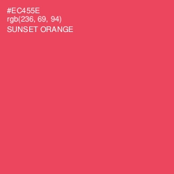 #EC455E - Sunset Orange Color Image