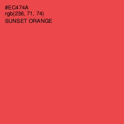 #EC474A - Sunset Orange Color Image