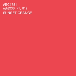 #EC4751 - Sunset Orange Color Image