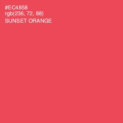 #EC4858 - Sunset Orange Color Image