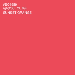 #EC4959 - Sunset Orange Color Image