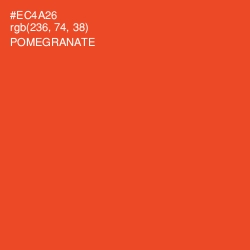 #EC4A26 - Pomegranate Color Image