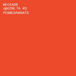#EC4A2B - Pomegranate Color Image