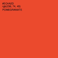 #EC4A2D - Pomegranate Color Image