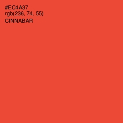 #EC4A37 - Cinnabar Color Image