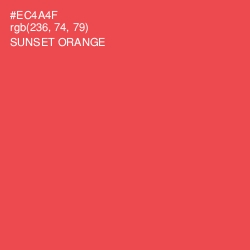 #EC4A4F - Sunset Orange Color Image