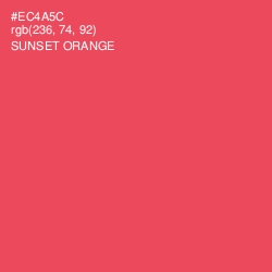 #EC4A5C - Sunset Orange Color Image