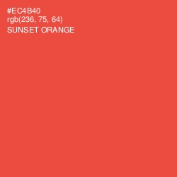 #EC4B40 - Sunset Orange Color Image