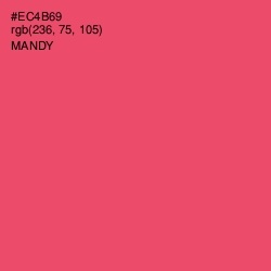 #EC4B69 - Mandy Color Image