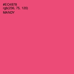 #EC4B78 - Mandy Color Image