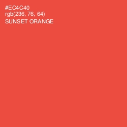 #EC4C40 - Sunset Orange Color Image