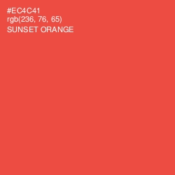 #EC4C41 - Sunset Orange Color Image