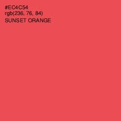 #EC4C54 - Sunset Orange Color Image