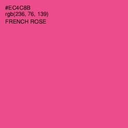 #EC4C8B - French Rose Color Image