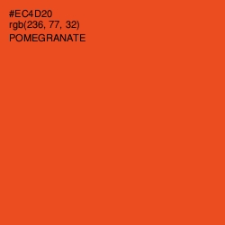 #EC4D20 - Pomegranate Color Image