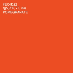 #EC4D22 - Pomegranate Color Image