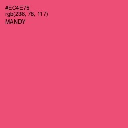 #EC4E75 - Mandy Color Image