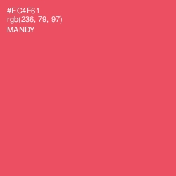 #EC4F61 - Mandy Color Image