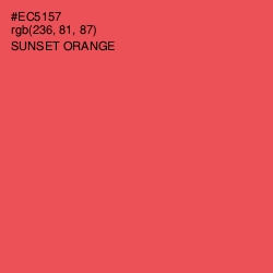 #EC5157 - Sunset Orange Color Image