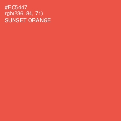 #EC5447 - Sunset Orange Color Image