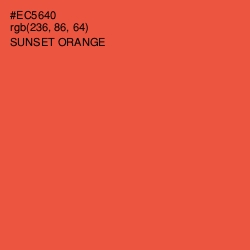 #EC5640 - Sunset Orange Color Image