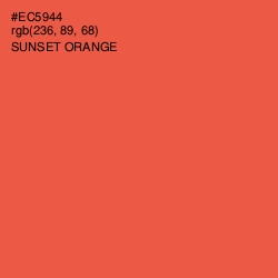 #EC5944 - Sunset Orange Color Image