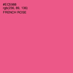 #EC5988 - French Rose Color Image