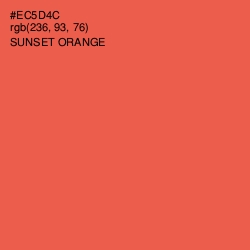 #EC5D4C - Sunset Orange Color Image